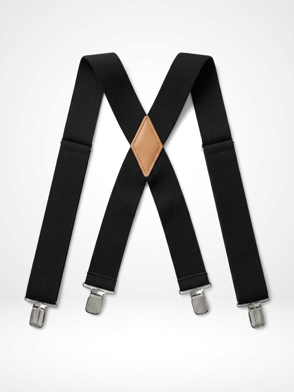 Vintage Unbranded Men X- Suspenders HeavyDuty Elastic ClipOn Workwear Braces 2”